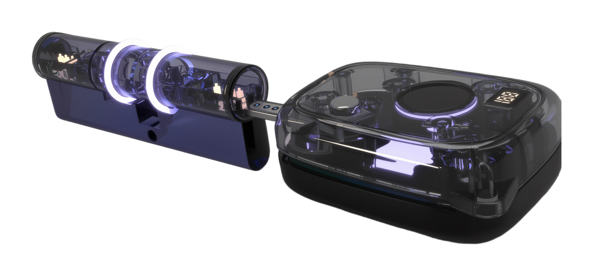Passive cylinder powered by the electronic key
