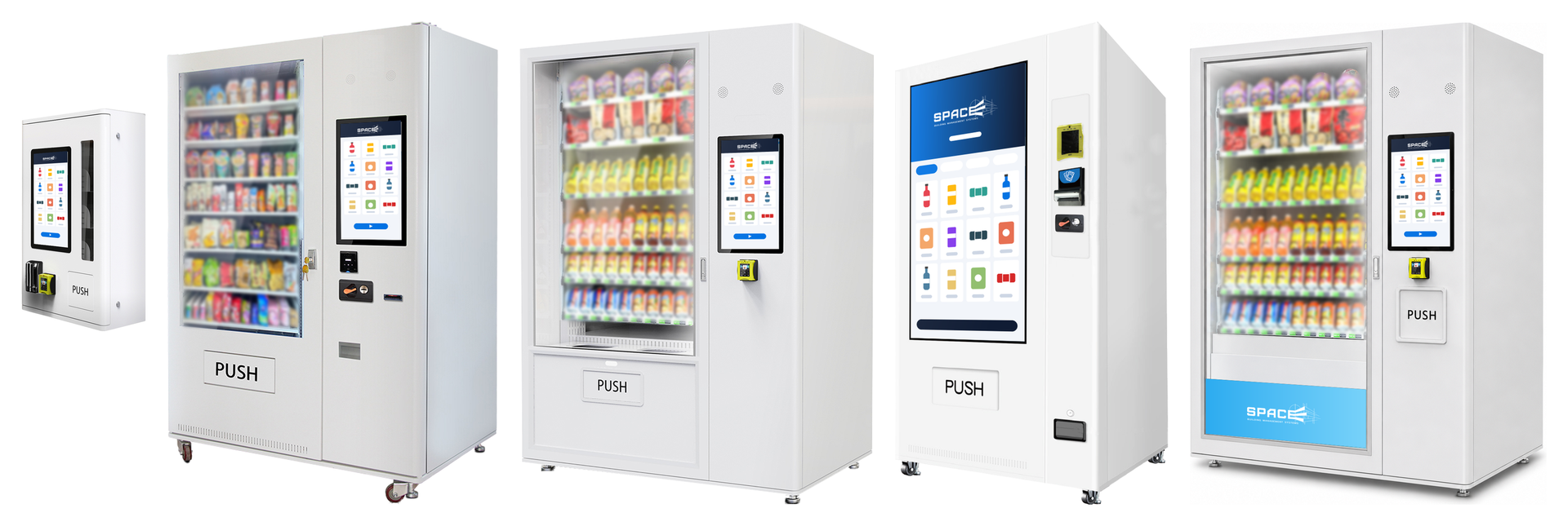Máquinas de venda automática – Space Vend Mini, Space Vend 54, Space Vend 54 Media, Space Vend 54 Lift