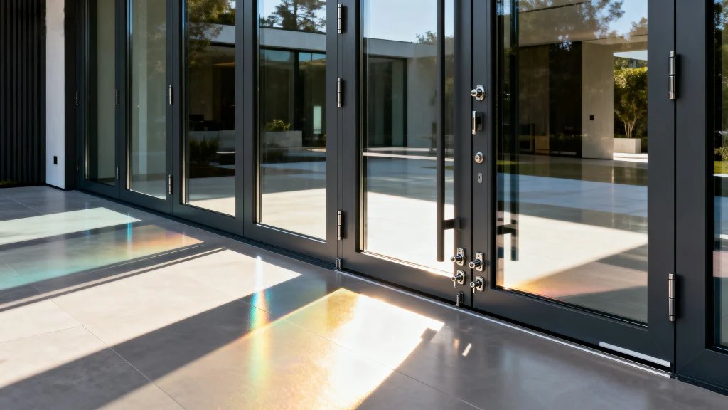 Aluminium lift-and-slide terrace doors