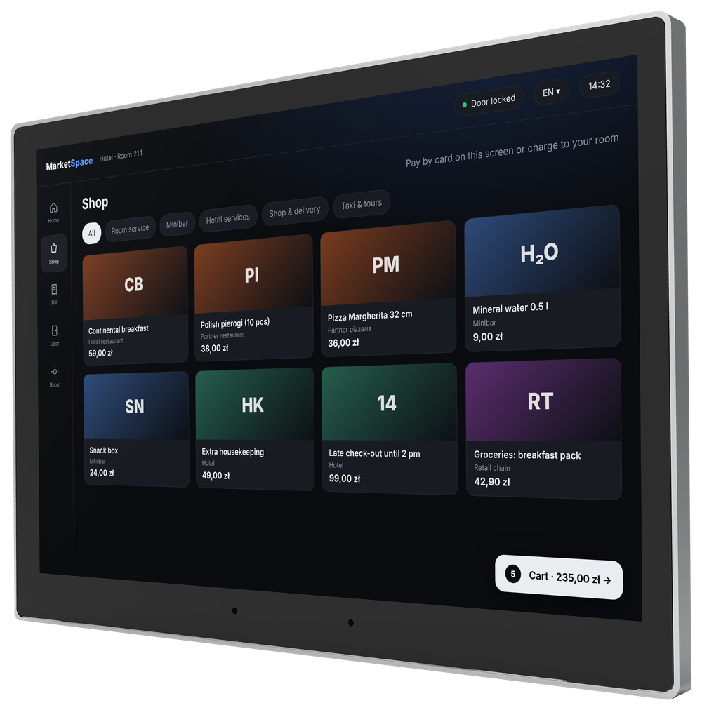MarketSpace room screen