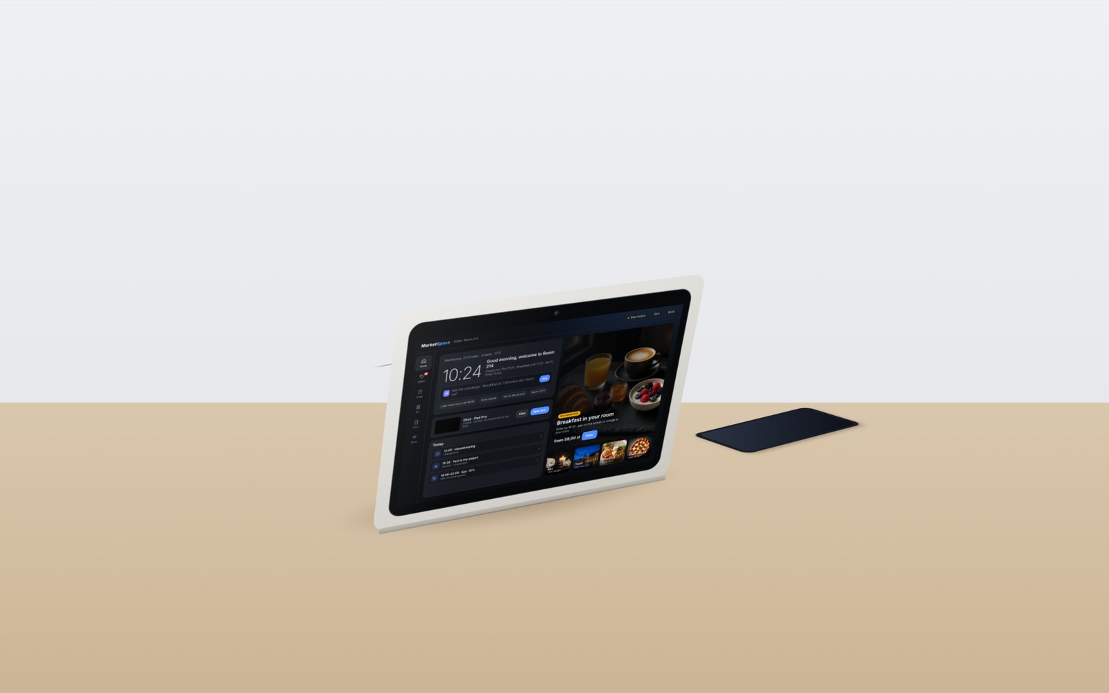 Visualisierung: MarketSpace Desk, das Modul in einem Tischgehäuse aus Kunststoff