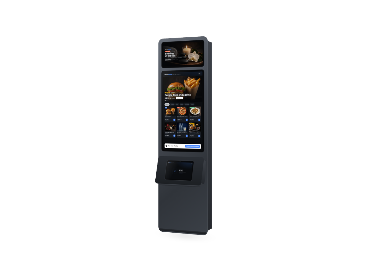Visualisierung: MarketSpace Kiosk in der Lobby