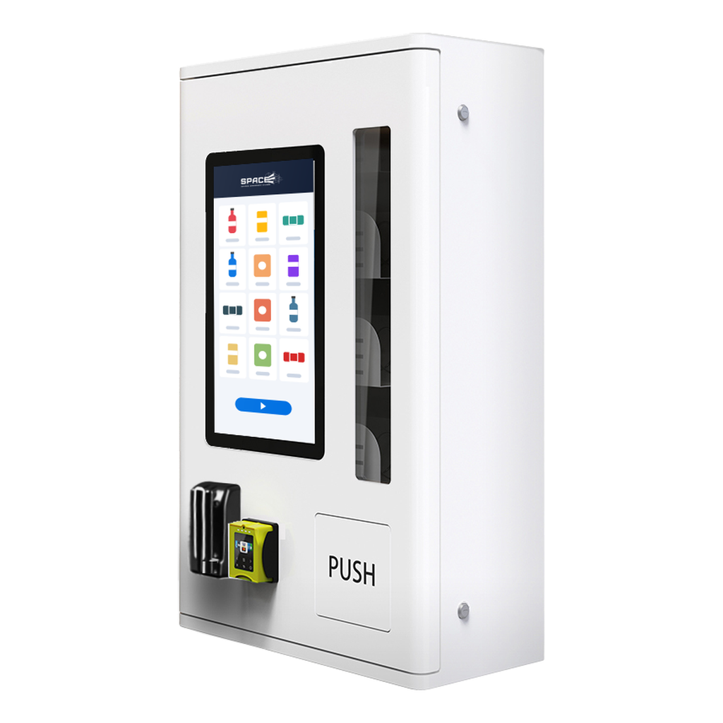 Space Vend Mini – Máquina de venda automática de parede com ecrã tátil