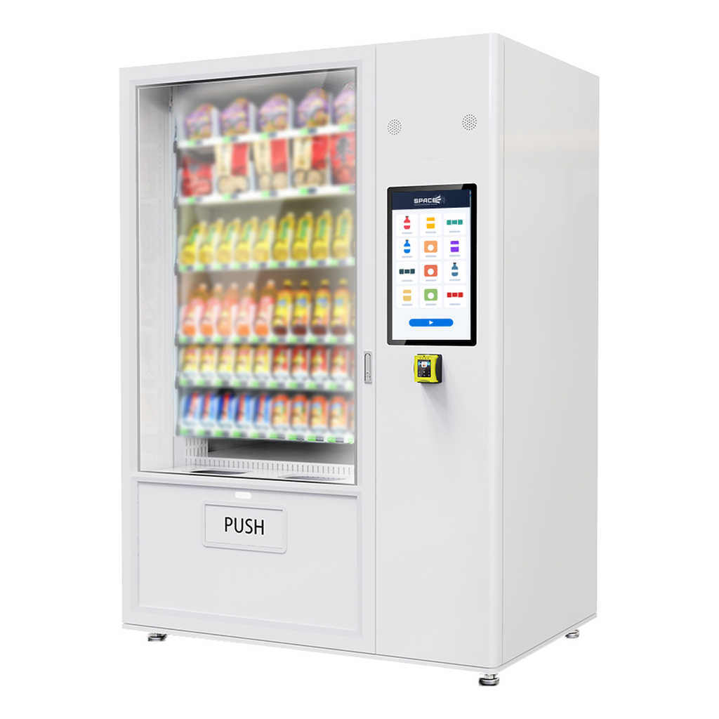 Space Vend 54 XL – Większy automat szafowy z przeszkloną witryną i klasycznym odbiorem produktu
